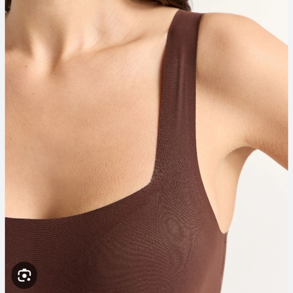 Women's Wirefree Bonded Longline Squareneck Bra   Various Sizes   NWT Brown - Picture 3 of 13